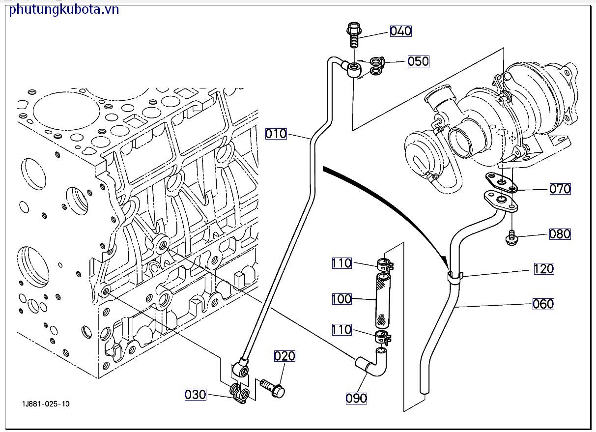 Ống dẫn dầu ( bộ phận nén tubo)>=7EY0001